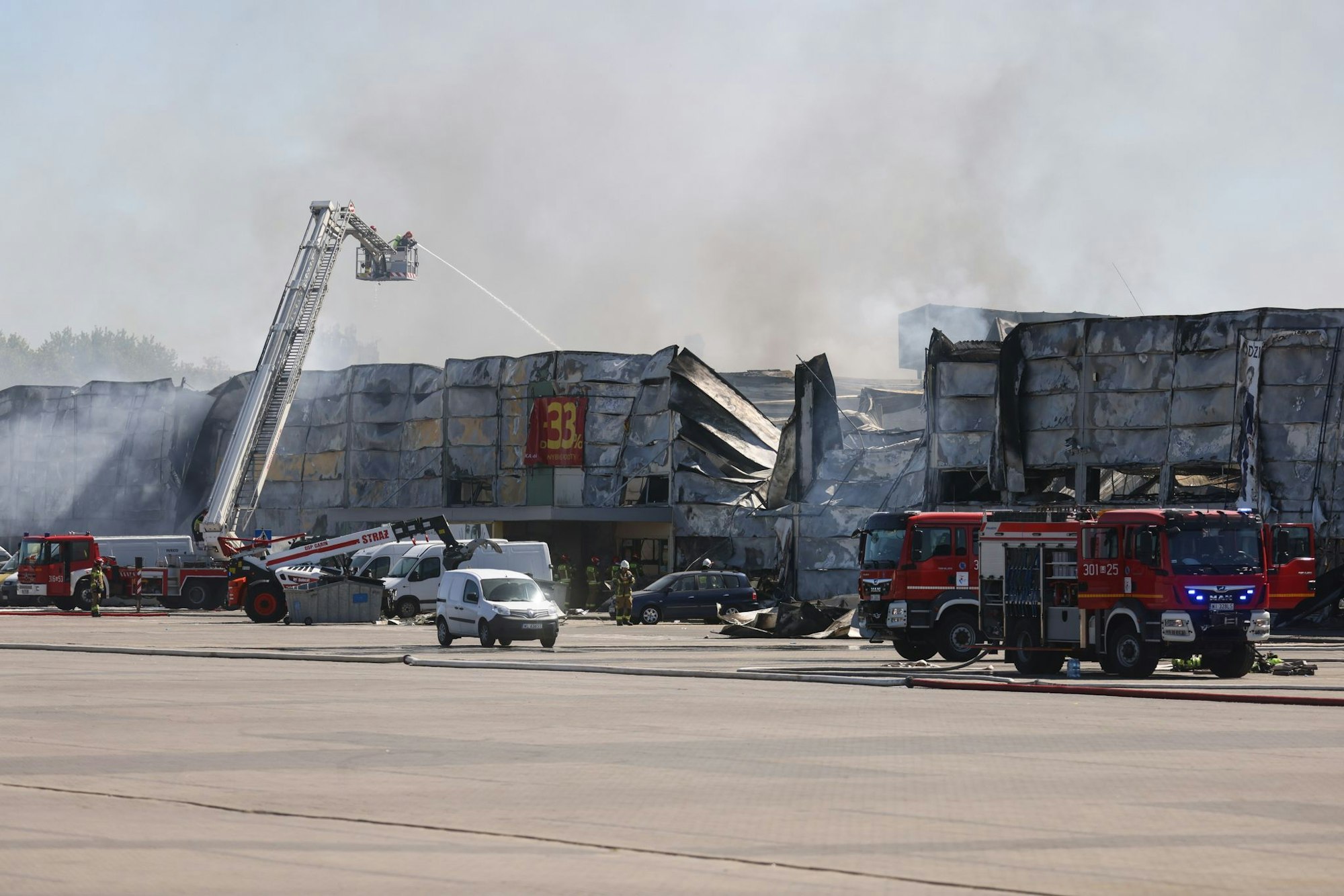 Polen macht russische Geheimdienste für den Brand im Marywilska-Einkaufszentrum in Warschau verantwortlich. (Archivbild)