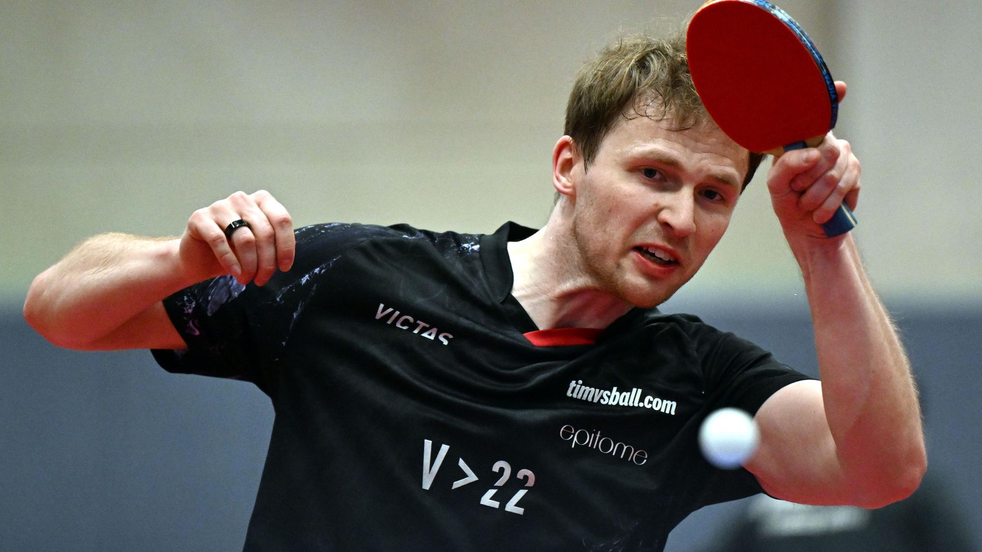 Tischtennisprofi Benedikt Duda in Aktion.