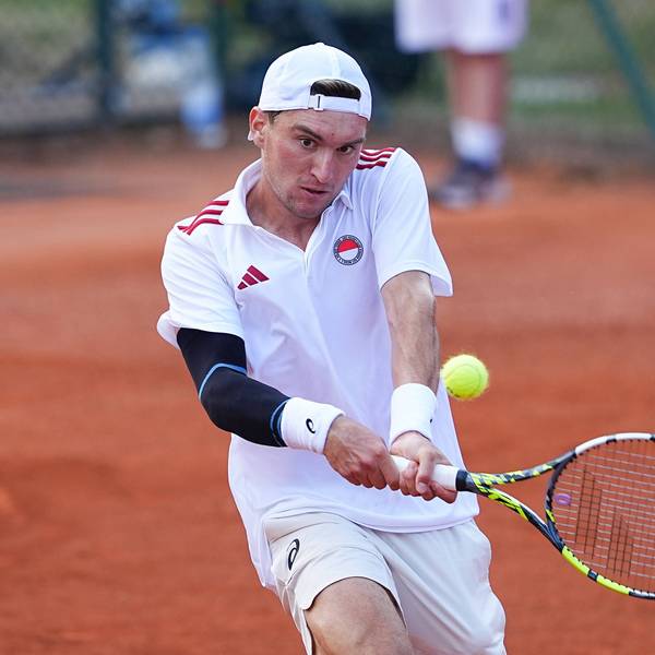 11.07.2025, xydrx, Köln, Tennis, 1.Bundesliga Herren, Kölner THC Stadion Rot-Weiss 1 - TC Bredeney 1, Tennisanlage Olympiaweg: Raphael Collignon Kölner THC Stadion Rot-Weiss 1 Nordrhein-Westfahlen Deutschland *** 11 07 2025, xydrx, Cologne, Tennis, 1 Bundesliga Herren, Kölner THC Stadion Rot Weiss 1 TC Bredeney 1, Tennisanlage Olympiaweg Raphael Collignon Kölner THC Stadion Rot Weiss 1 Nordrhein Westfahlen Germany