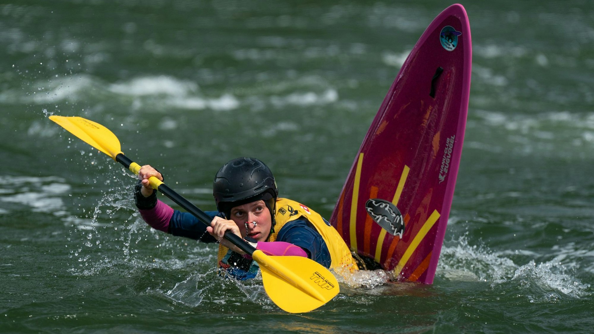 Naya Daruwala vom Kanu Club Zugvogel bei der WM im bayerischen Plattling.