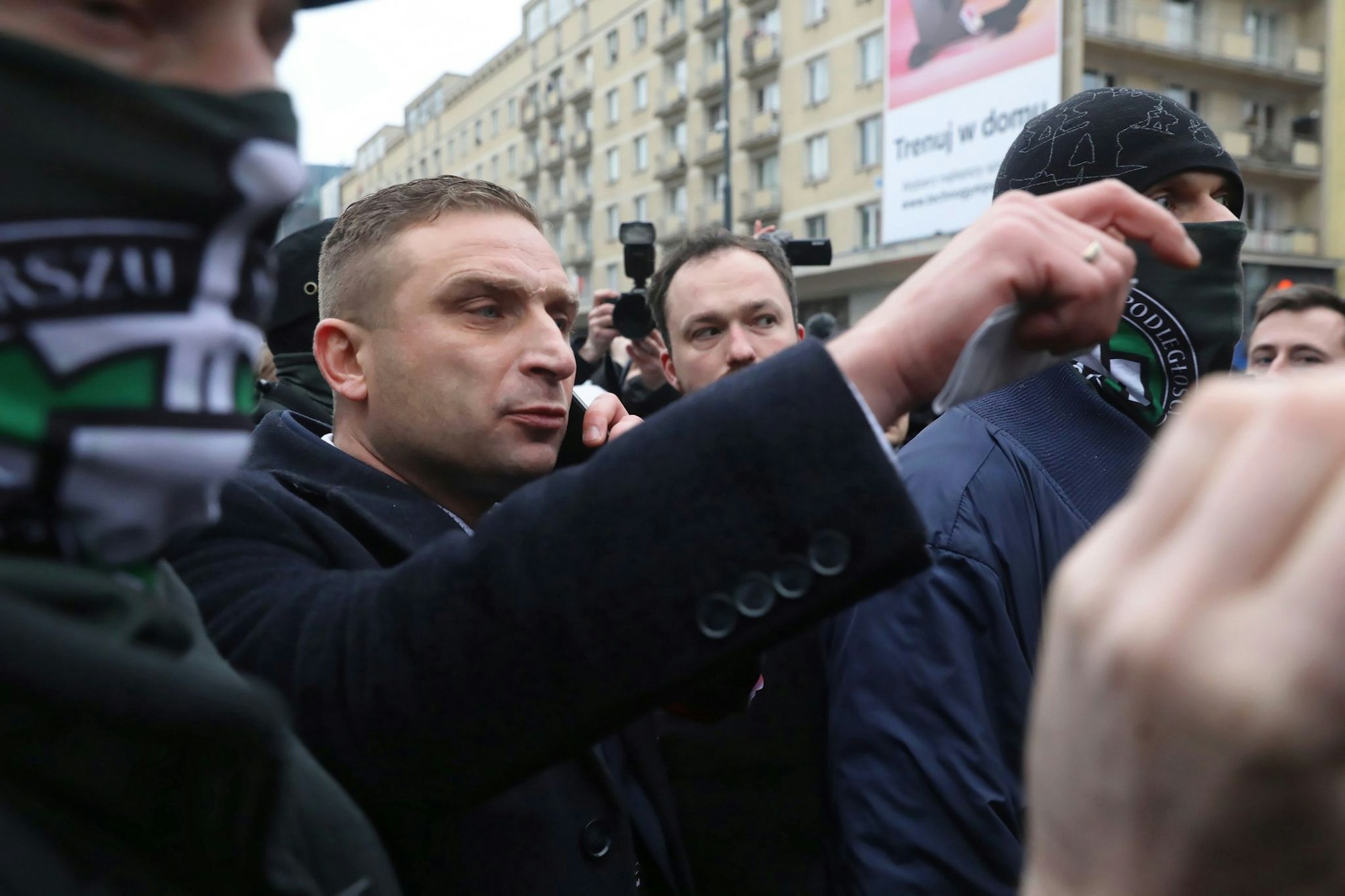 Gegen den polnischen Rechtsaktivisten Robert Bakiewicz gab es ein Urteil wegen Nötigung. (Archivbild)