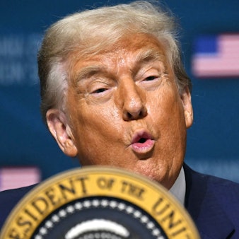 US President Donald Trump speaks at the inaugural Pennsylvania Energy and Innovation Summit on the campus of Carnegie Mellon University in Pittsburgh, Pennsylvania, on July 15, 2025.
ANDREW CABALLERO-REYNOLDS / AFP