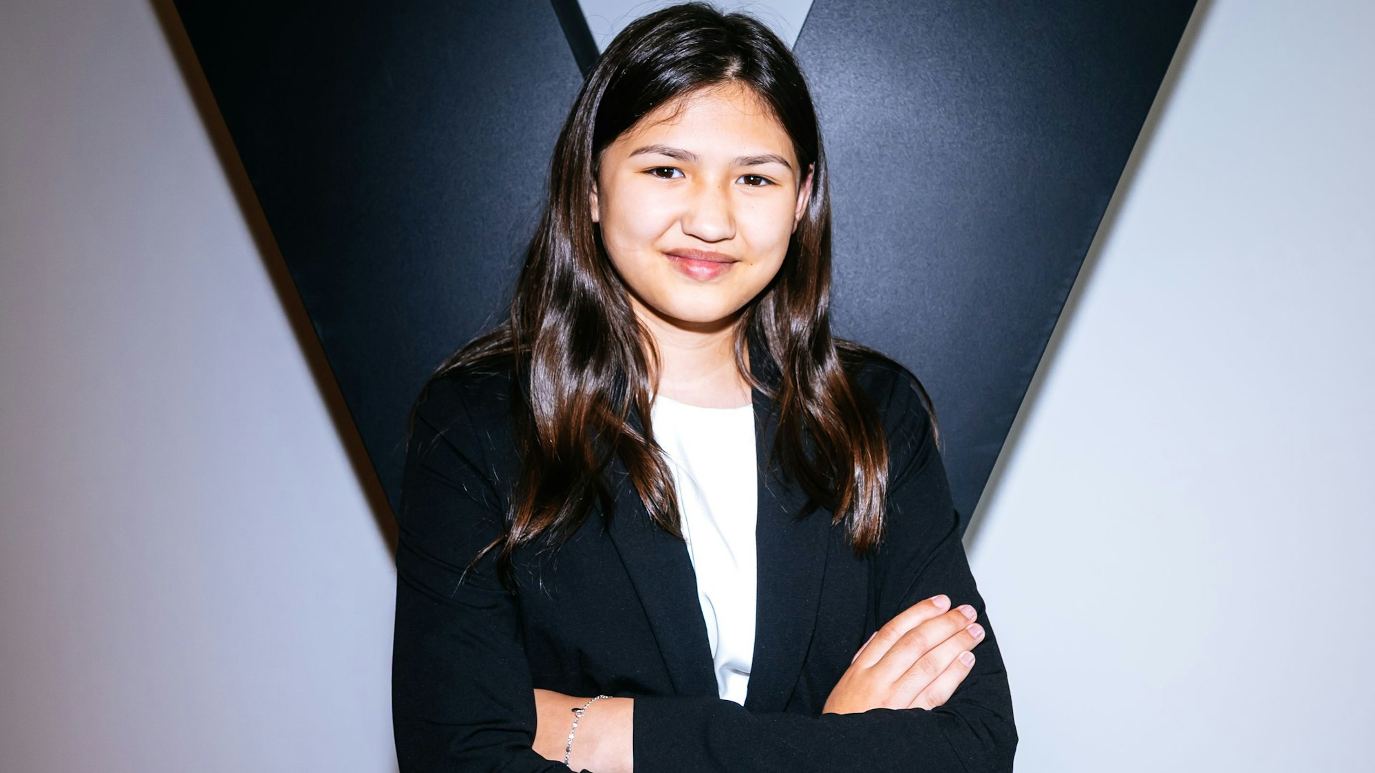 Mal eben kurz beim Chemieriesen reinschnuppern: Die elfjährige Lina Heider.