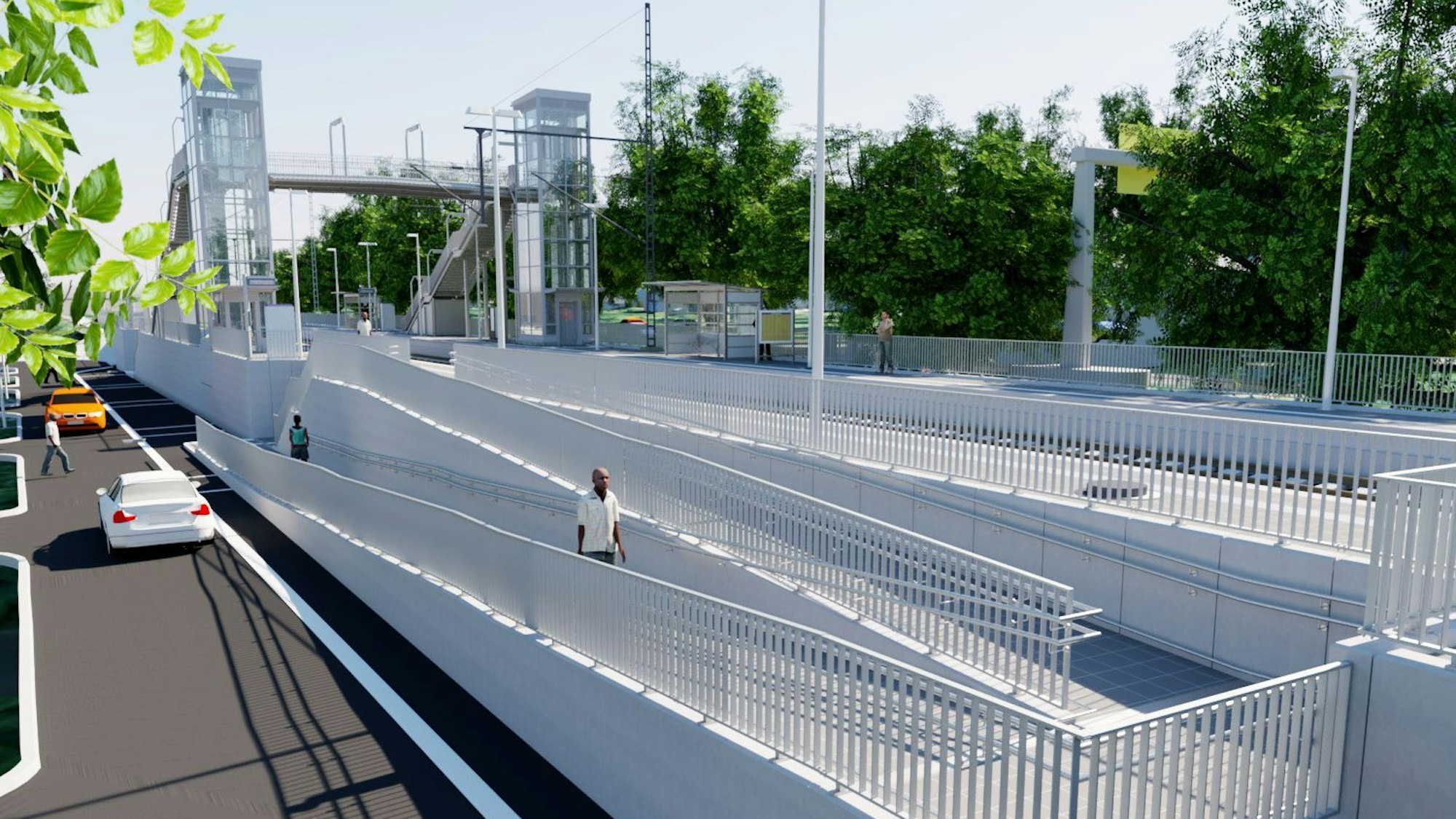 Visualisierung des neuen Bahnhofes in Bad Honnef