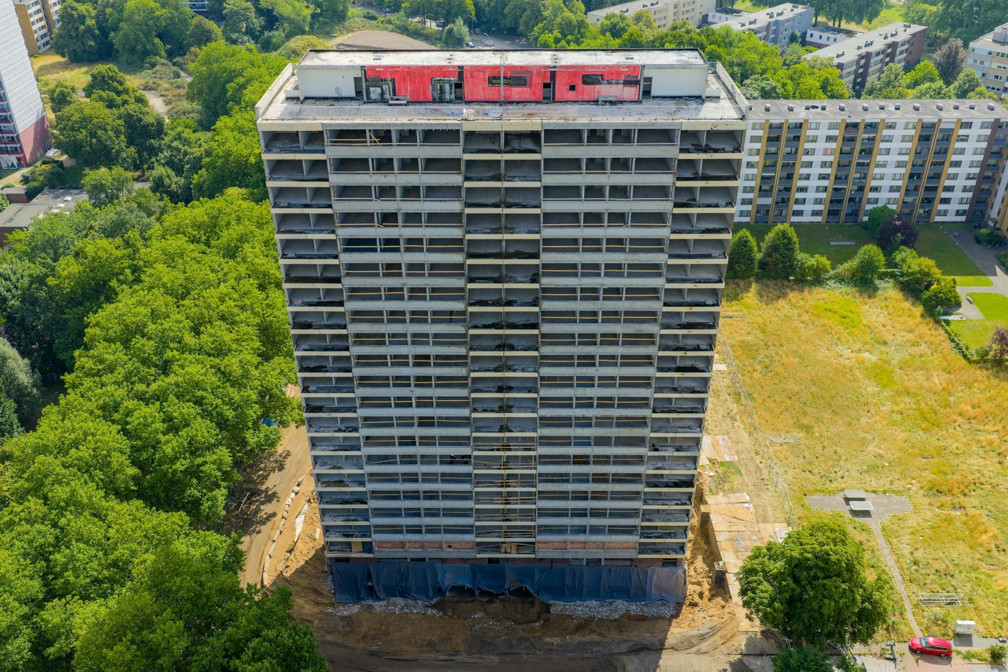 Hohe Gebäude, dazwischen viel Platz: Das galt in den 1970er Jahren als modern.