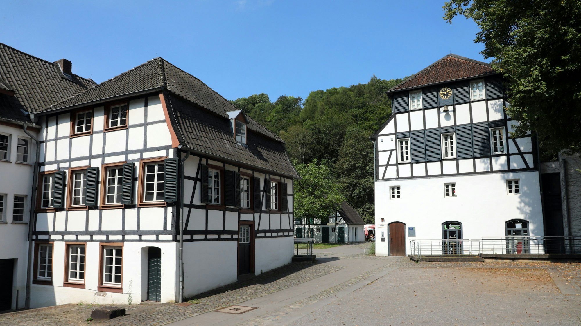 Die Gebäude des LVR-Industriemuseums erinnern an Fachwerkhäuser.