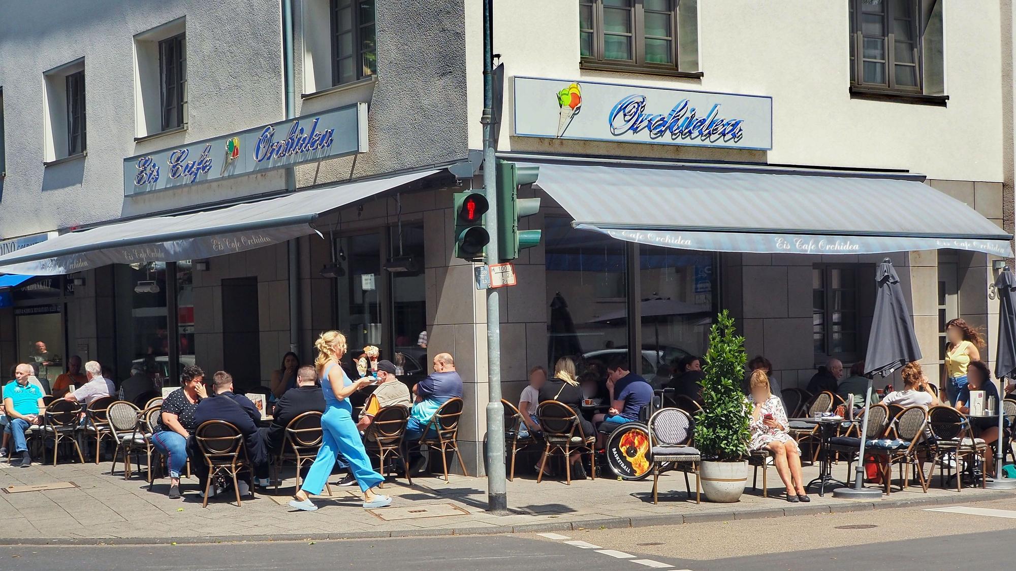Das Eiscafé „Orchidea“ von außen
