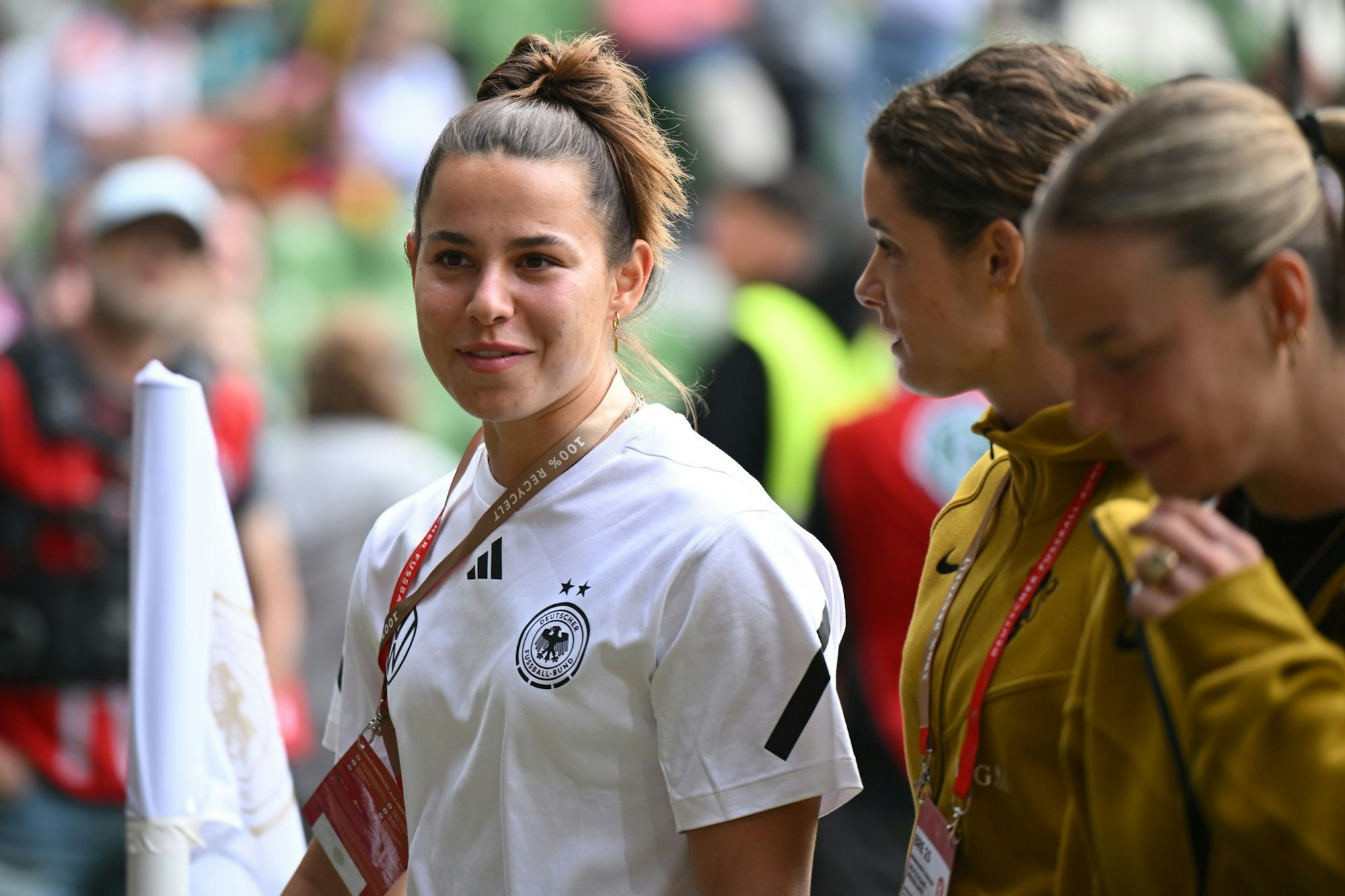 Lena Oberdorf glaubt fest an den Finaleinzug der deutschen Fußballerinnen.