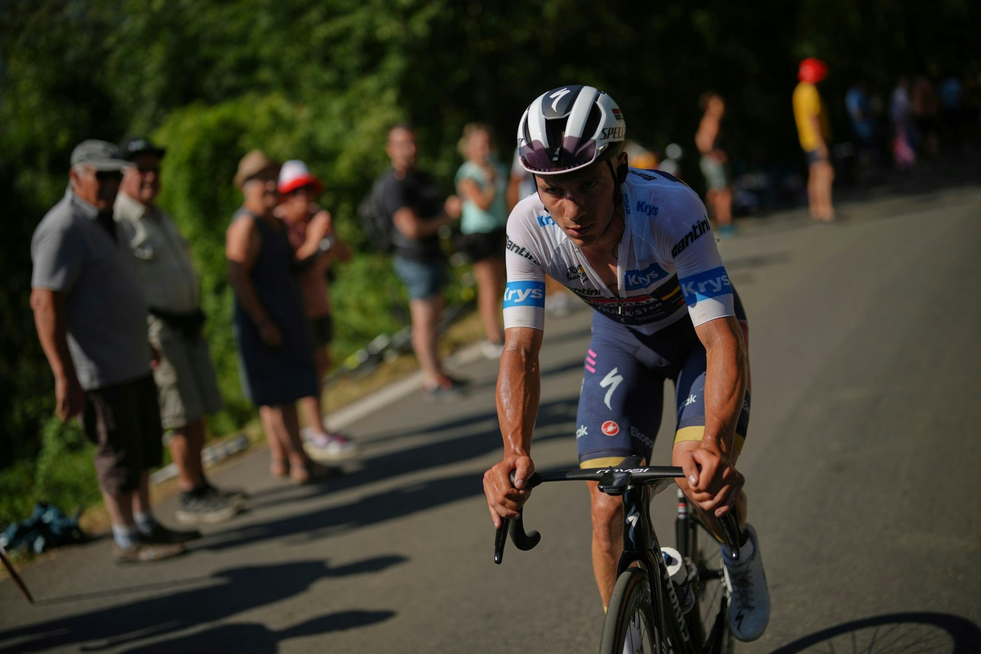 Tour-Aus während der 14. Etappe: Der Belgier Remco Evenepoel.