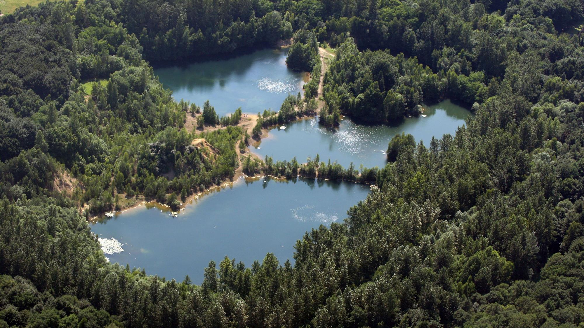 Luftbild der Grube Cox in Bergisch Gladbach.