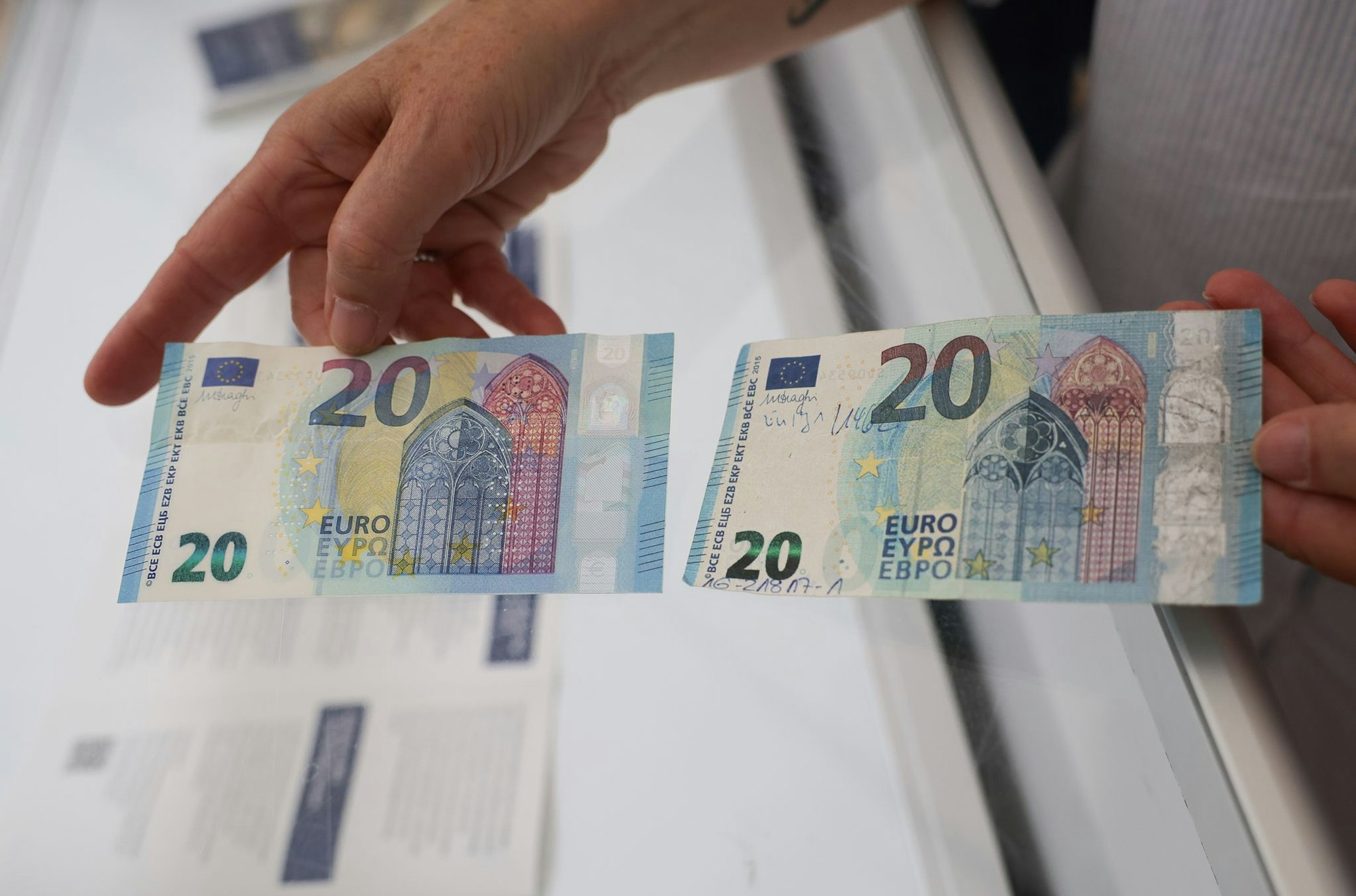 Mehr Falschgeld im Zahlungsverkehr entdeckt.