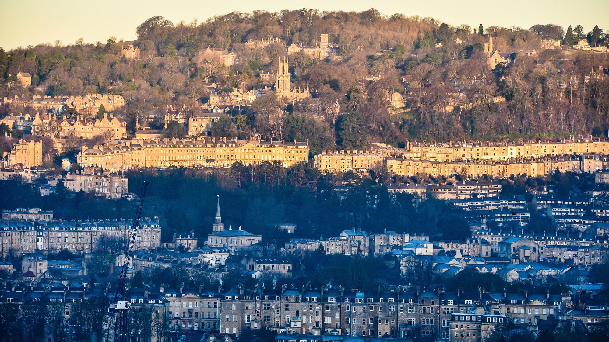 Sonnenaufgang in Bath im Südwesten von England.
