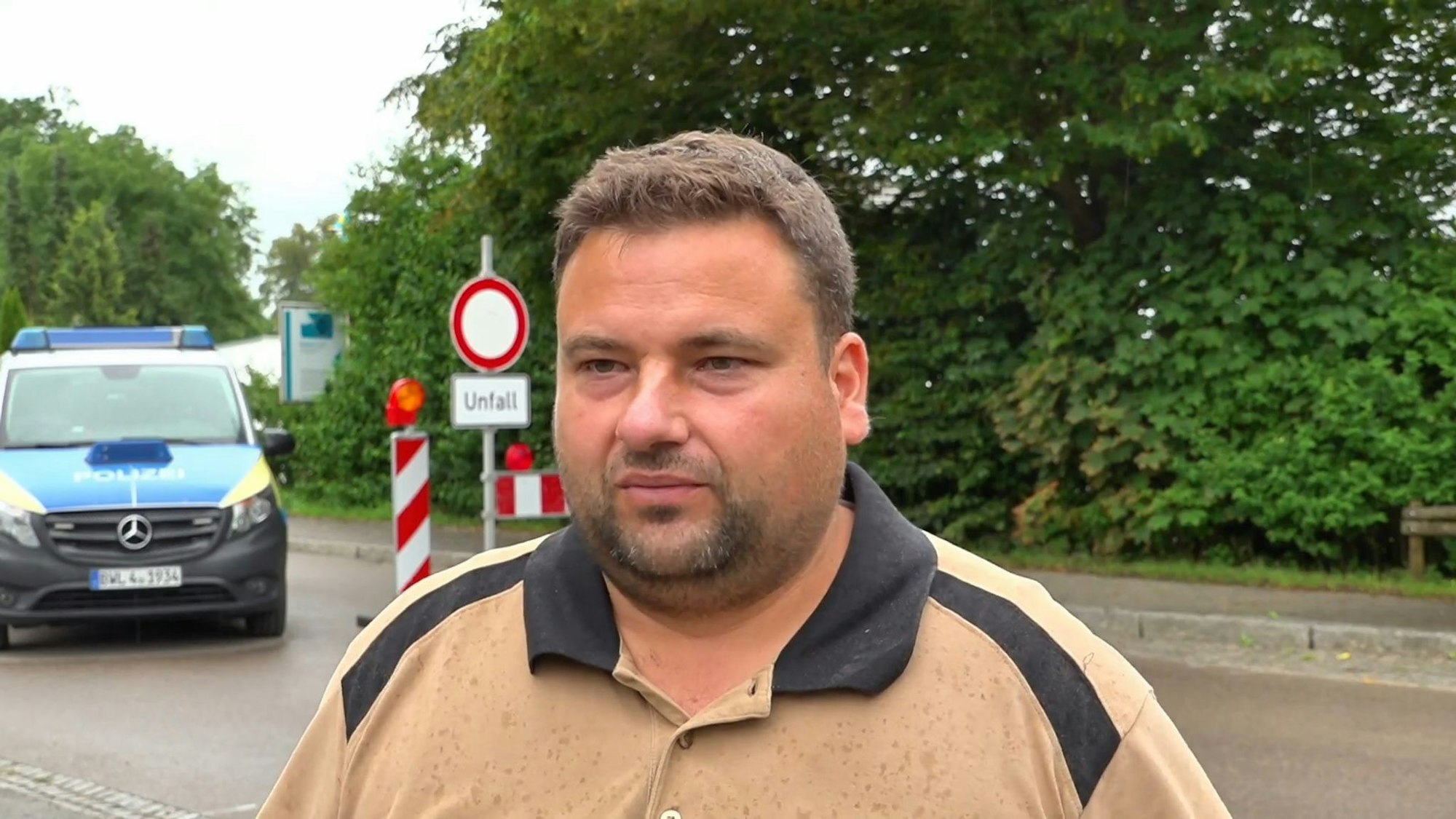 Landwirt Johannes Figel war als einer der Ersten vor Ort.
