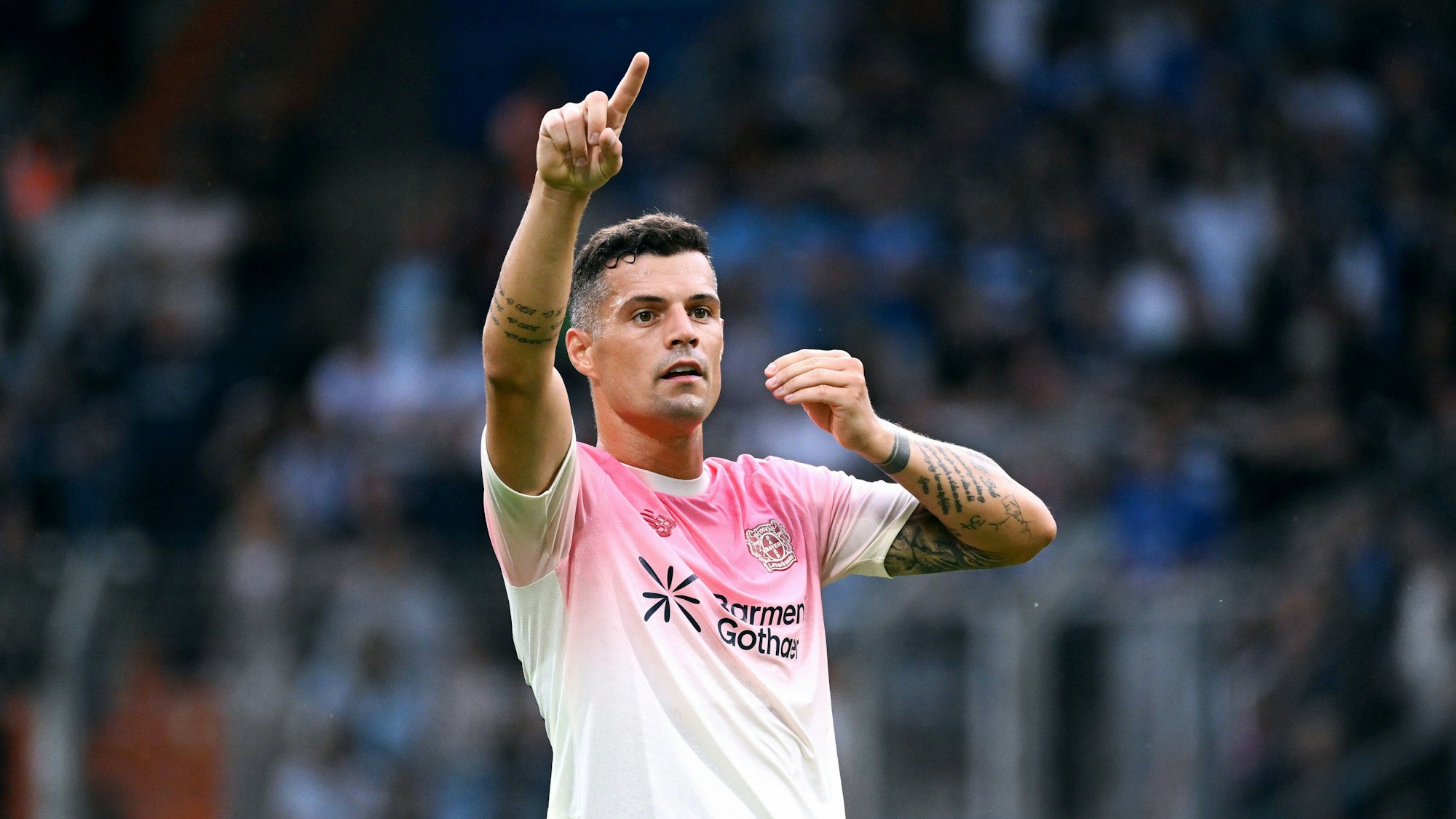 Es war wohl sein vorerst letzter Auftritt im Bayer-Trikot: Granit Xhaka beim Testspiel am Sonntag gegen Bochum.