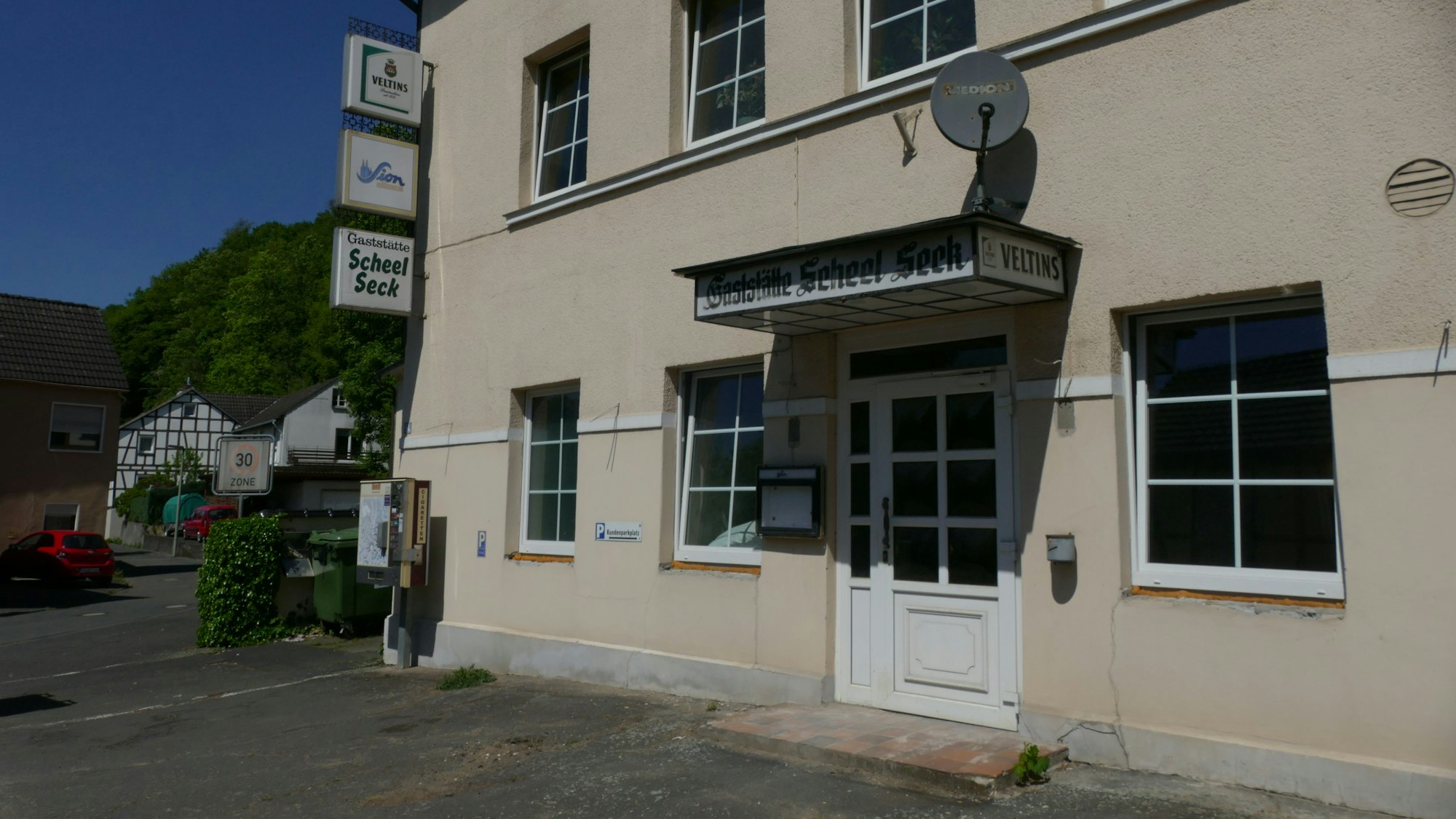 Der Eingang der ehemaligen Kneipe „Zur Scheel Seck“