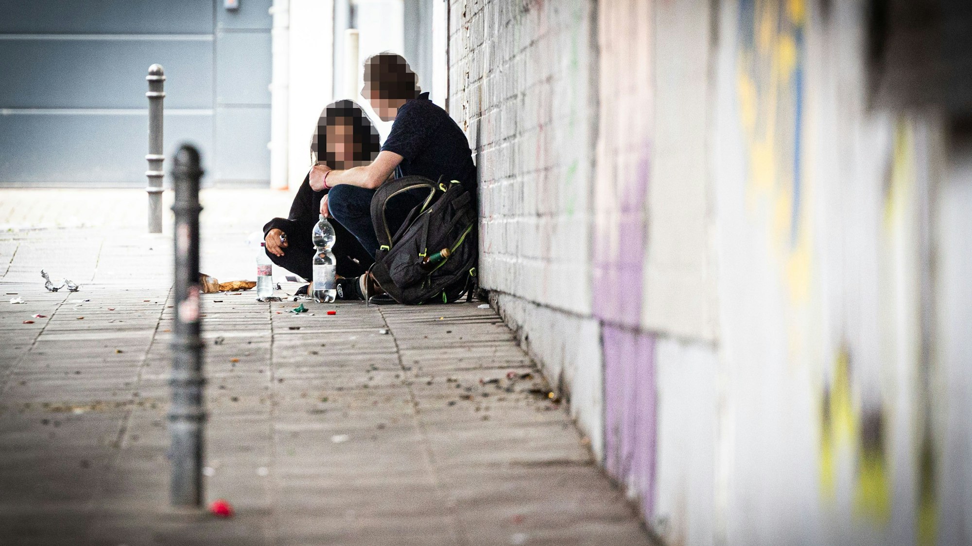 Drogenabhängige an der Lungengasse.