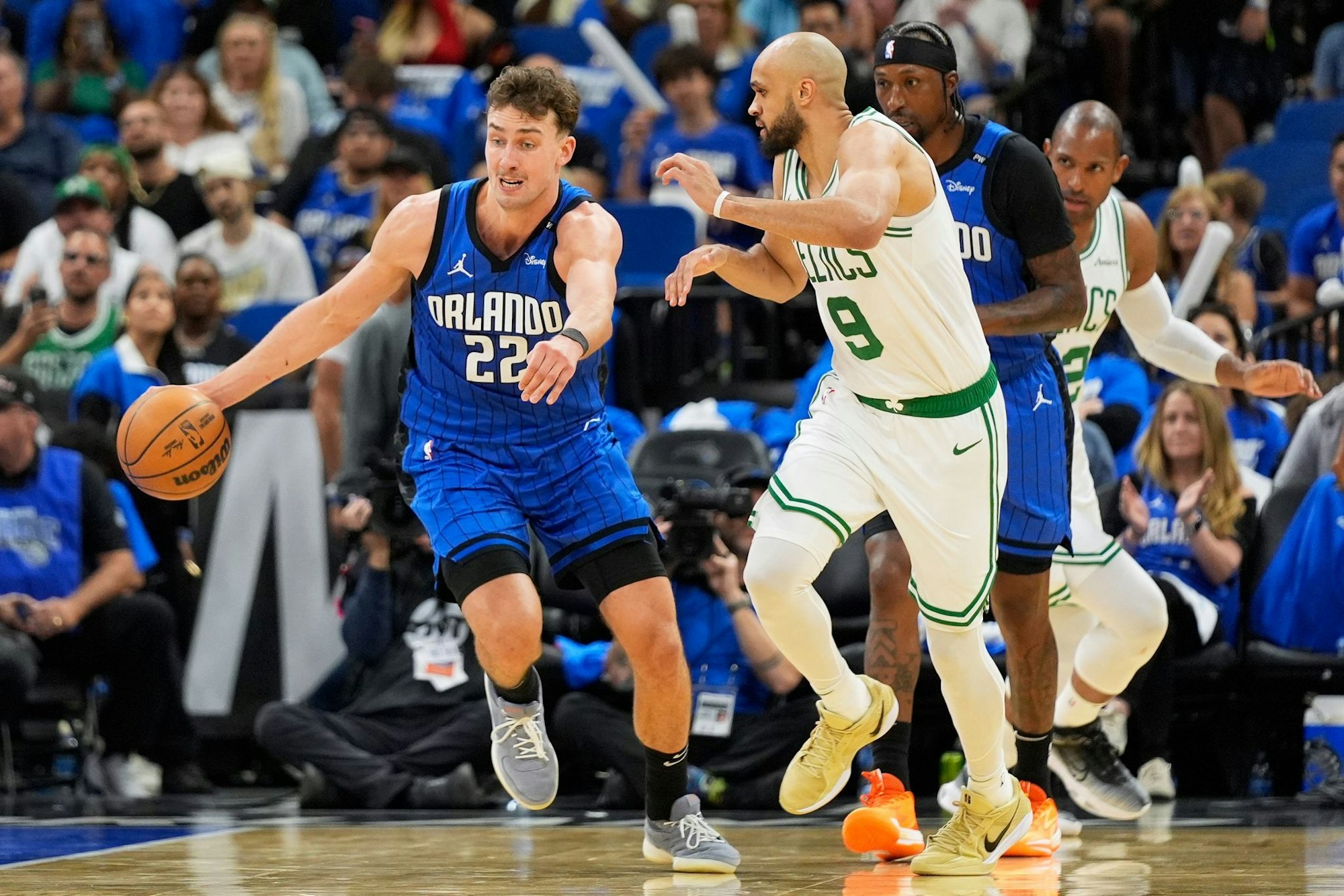 Franz Wagner bestreitet mit den Orlando Magic ein NBA-Spiel in seiner Heimatstadt Berlin.