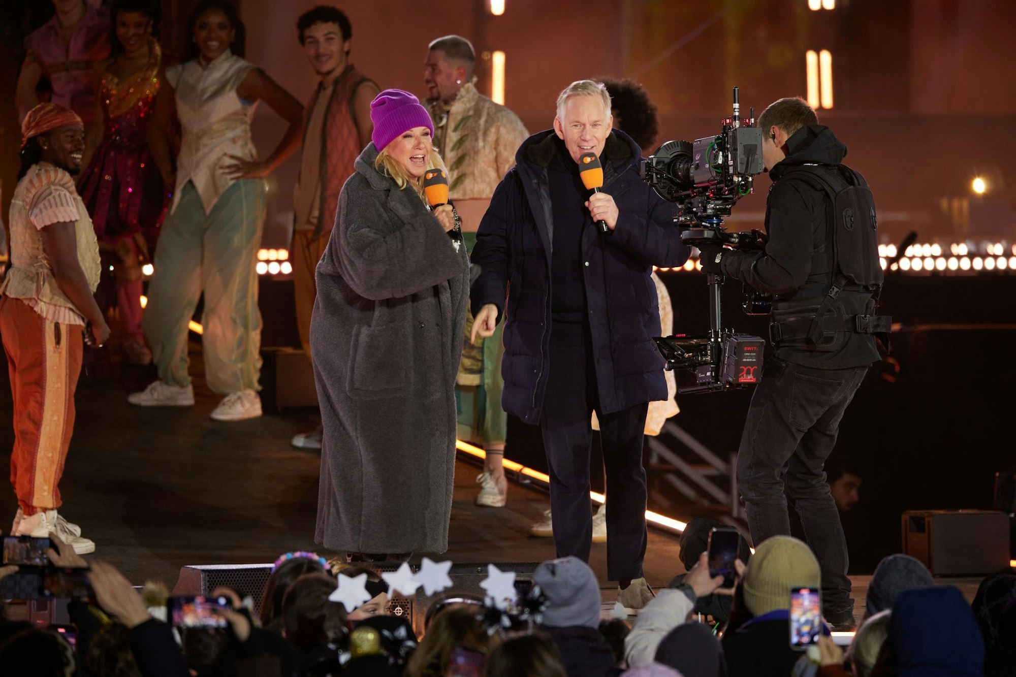 Andrea Kiewel und Johannes B. Kerner moderierten die Silvesterparty in den vergangenen Jahren. (Archivbild)