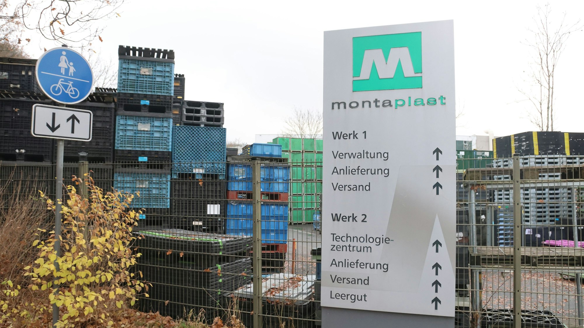 Blick auf das Firmengelände der Firma Montaplast in Morsbach.