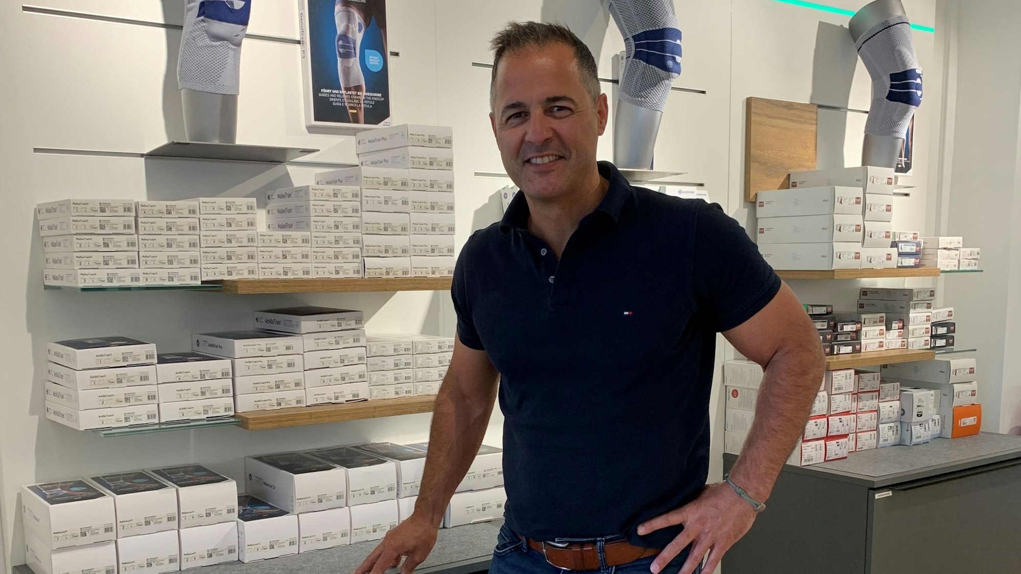 Jörg Gütelhöfer, Vorsitzender des Gewerbevereins Bornheim und Geschäftsführer von „Orthopädie und Schuhhaus Gütelhöfer“.