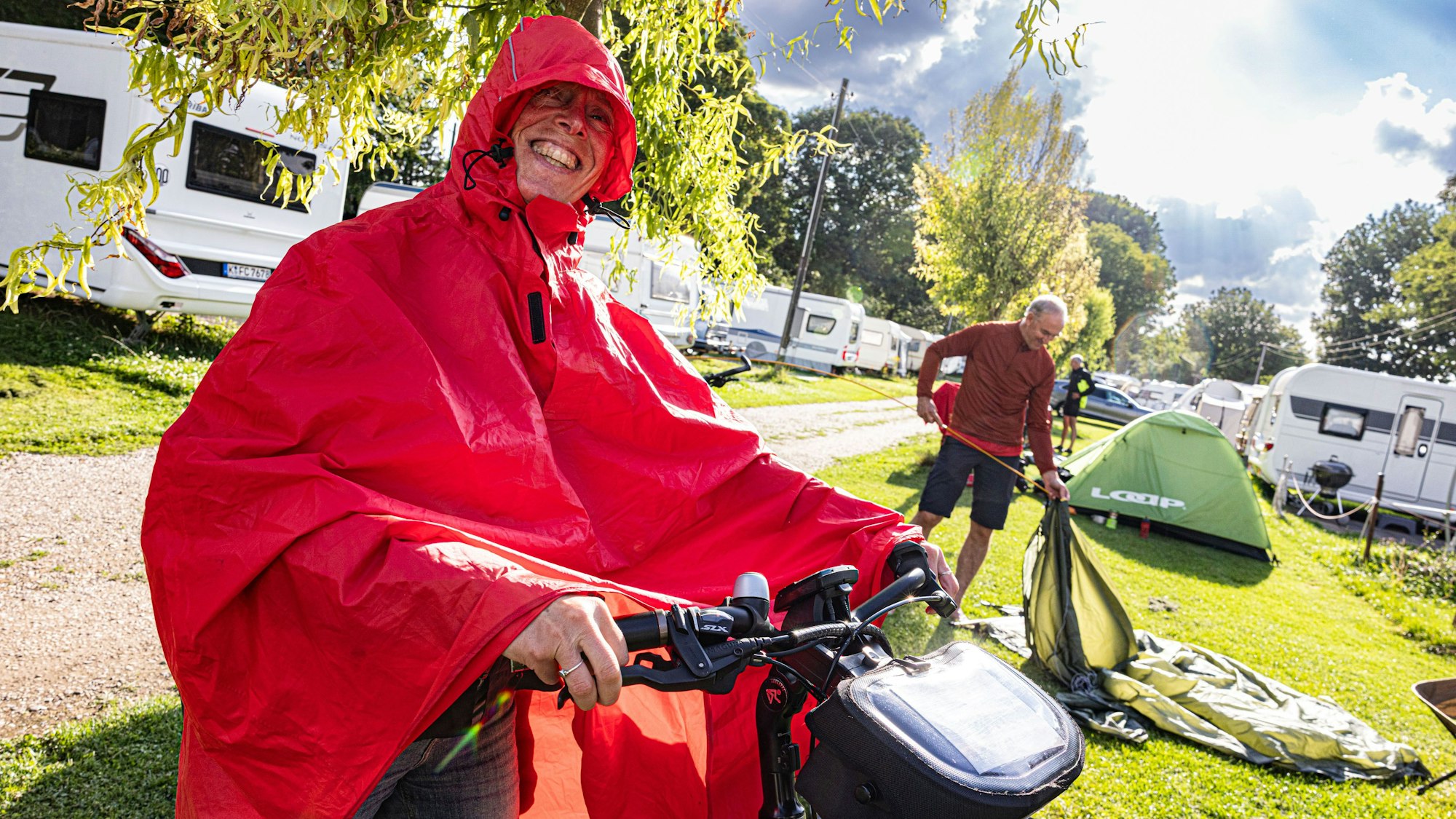 Gute Miene zu jedem Wetter macht die Niederländerin Helena Langedijk.
