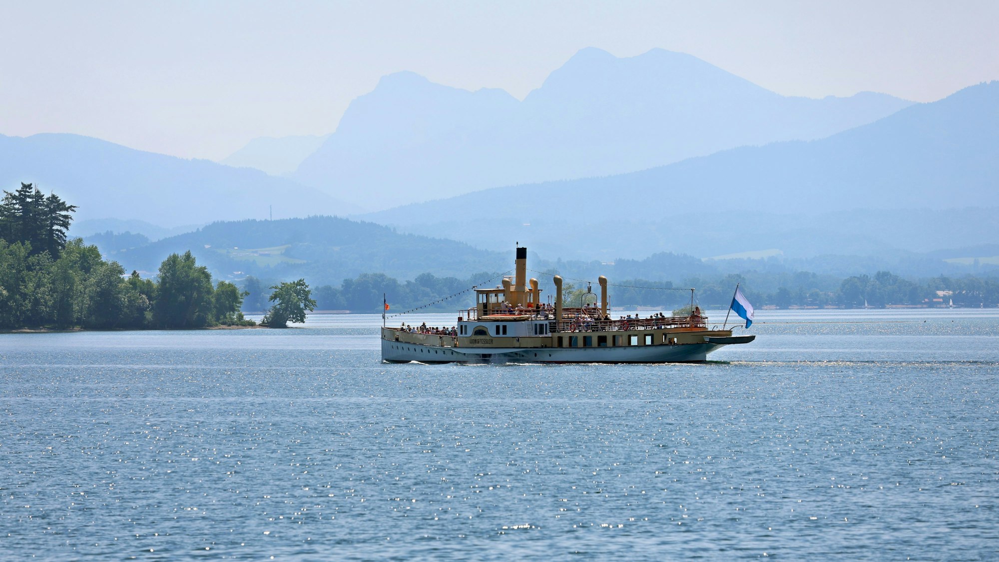 Der Chiemsee in Bayern.