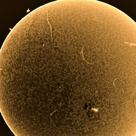 Auch dieses Bild von der Sonne stammt aus der Schülersternwarte in der Waldbröler Ortschaft Schnörringen.