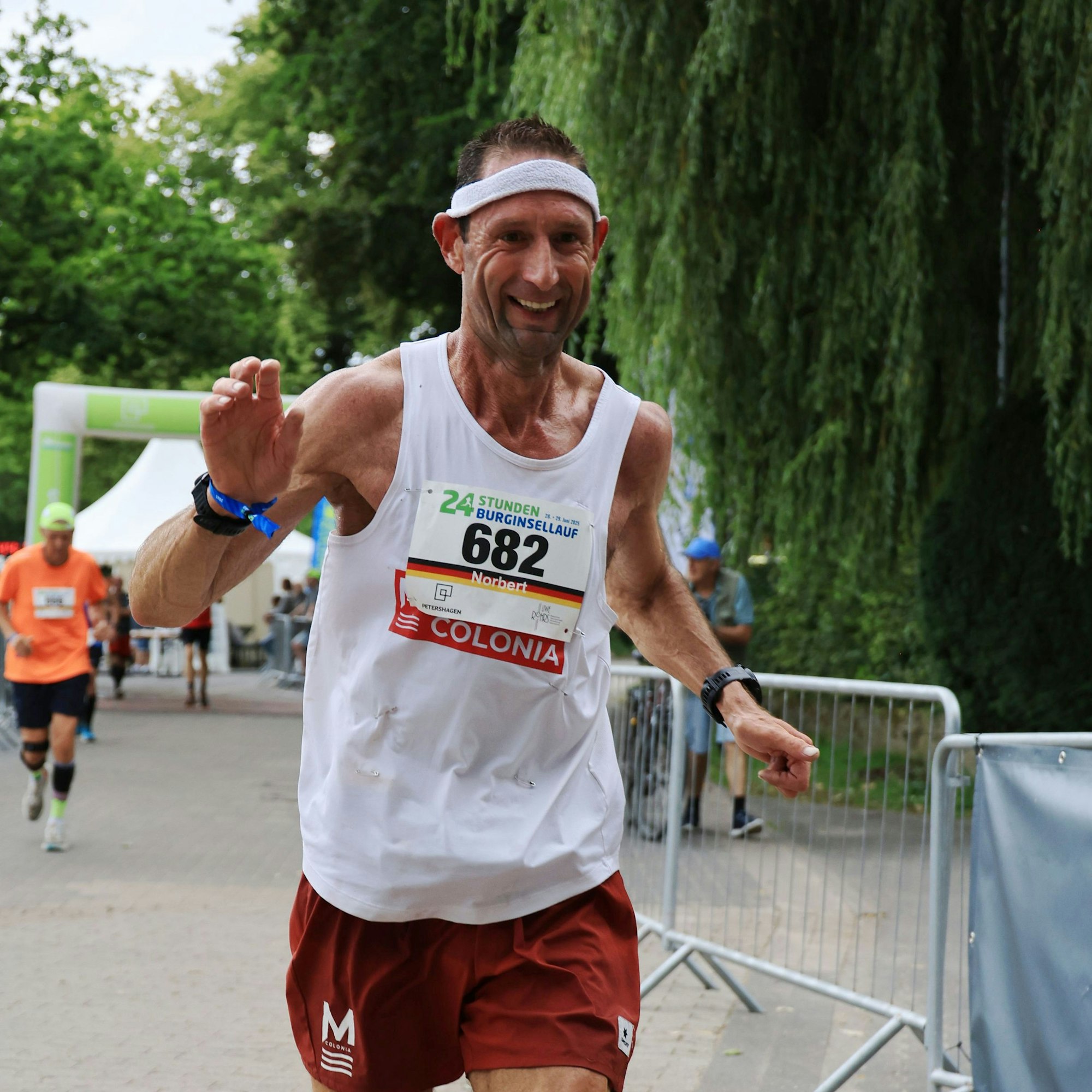 Norbert Schneider auf der Laufstrecke.