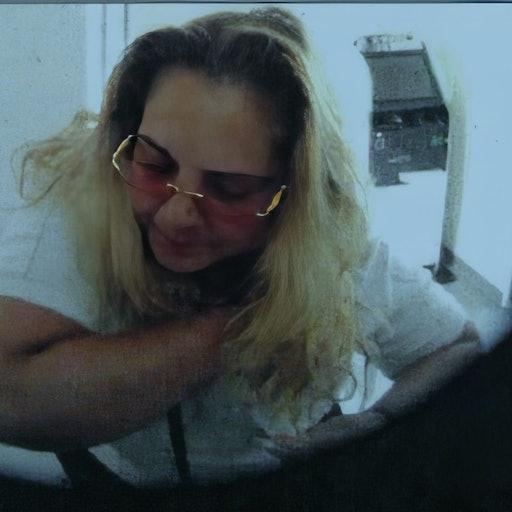 Das Fahndungsfoto zeigt eine Frau mit blonden Haaren und Brille.