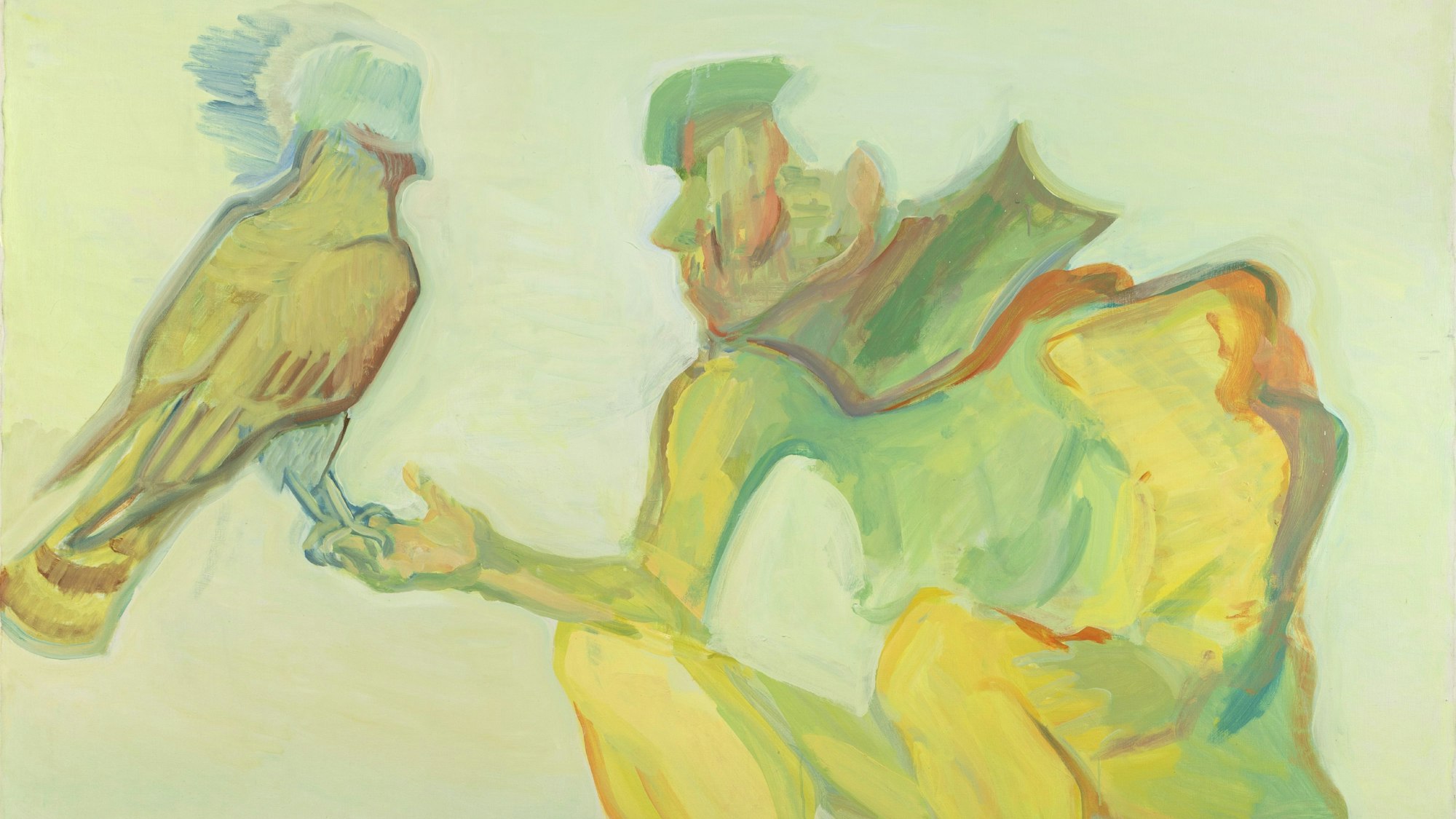 Maria Lassnig "Die Falknerin" von 1979
