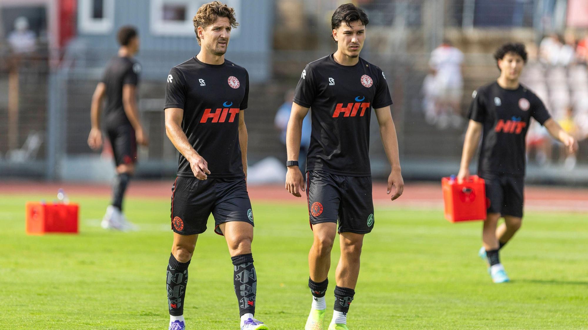 Testspiel: Fortuna Köln - 1. FC Köln 18.07.2025 Enzo Wirtz Fortuna Köln, 9, Younes Derbali Fortuna Köln, 26 im Testspiel zwischen Fortuna Köln und dem 1. FC Köln, am 18.07.2025, Südstadion, Köln. *** Test match Fortuna Cologne 1 FC Cologne 18 07 2025 Enzo Wirtz Fortuna Cologne, 9 , Younes Derbali Fortuna Cologne, 26 in the test match between Fortuna Cologne and 1 FC Cologne, on 18 07 2025, Südstadion, Cologne Copyright: xBEAUTIFULxSPORTS/Meuselx
