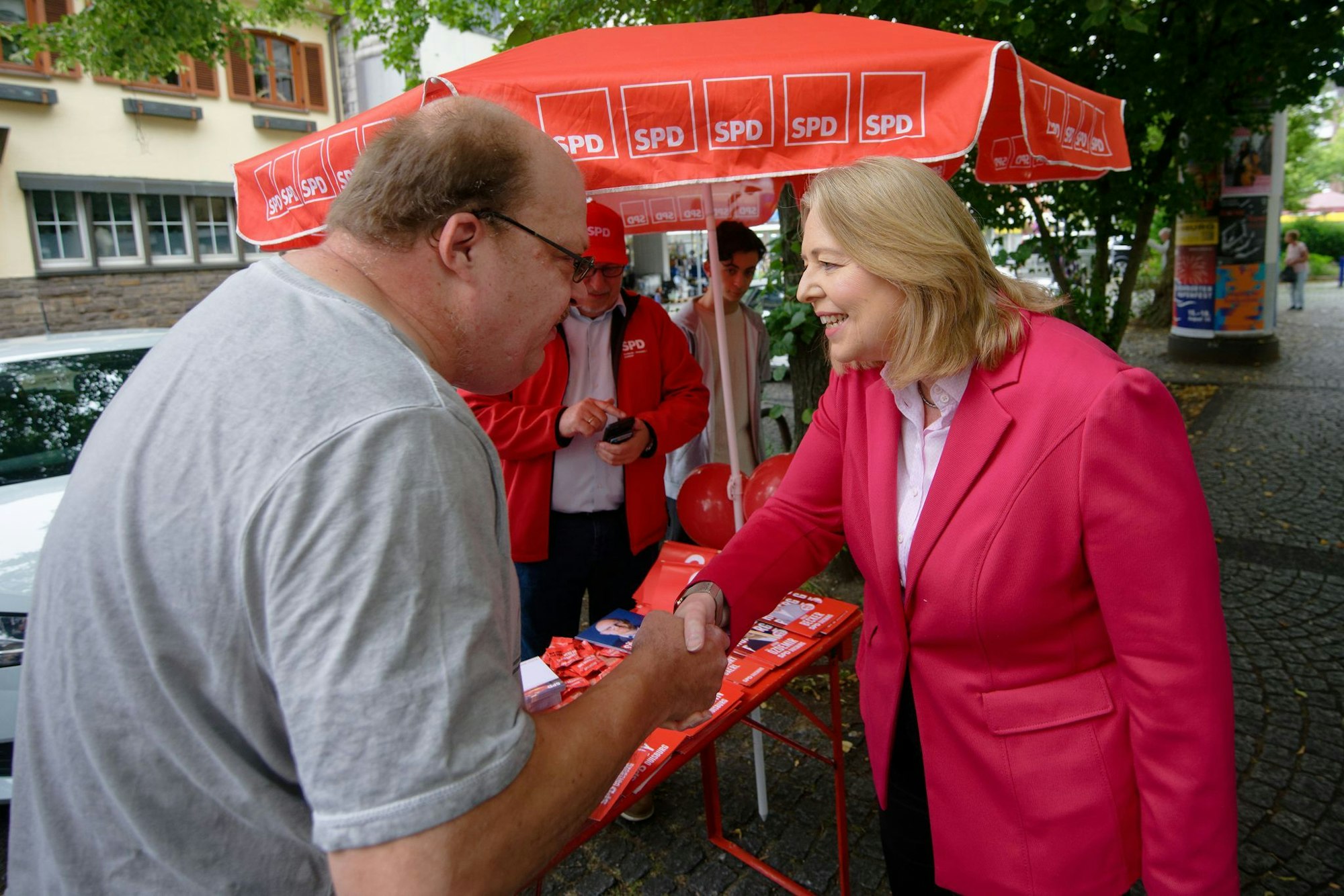 Parteichefin Bas ist in diesen Tagen überall in NRW unterwegs.
