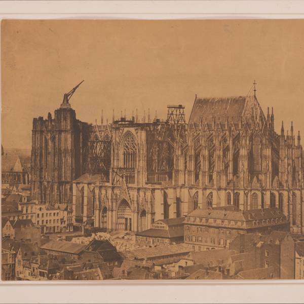 Der unvollendete Kölner Dom 1855.