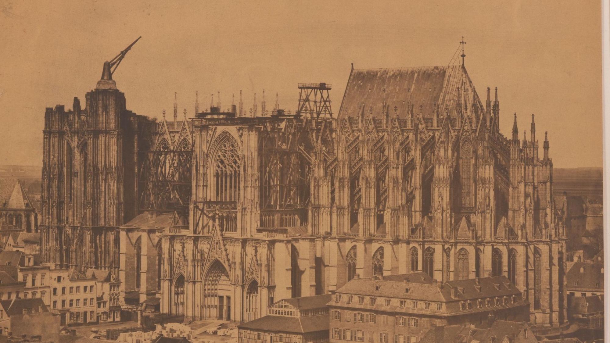 Der unvollendete Kölner Dom 1855.