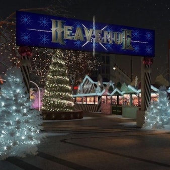 Der geplante Weihnachtsmarkt „Heavenue“ am Kölner Friesenplatz.