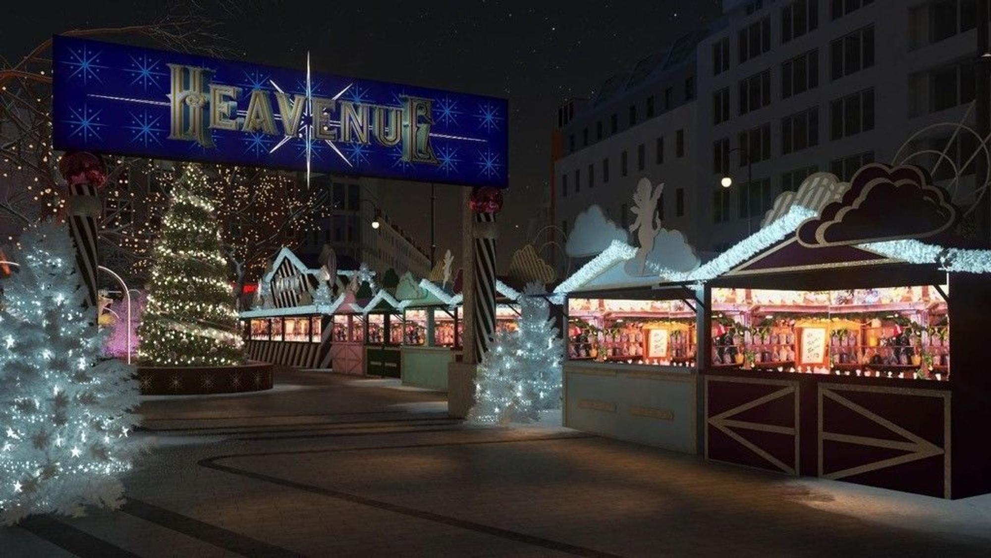 Der geplante Weihnachtsmarkt „Heavenue“ am Kölner Friesenplatz.