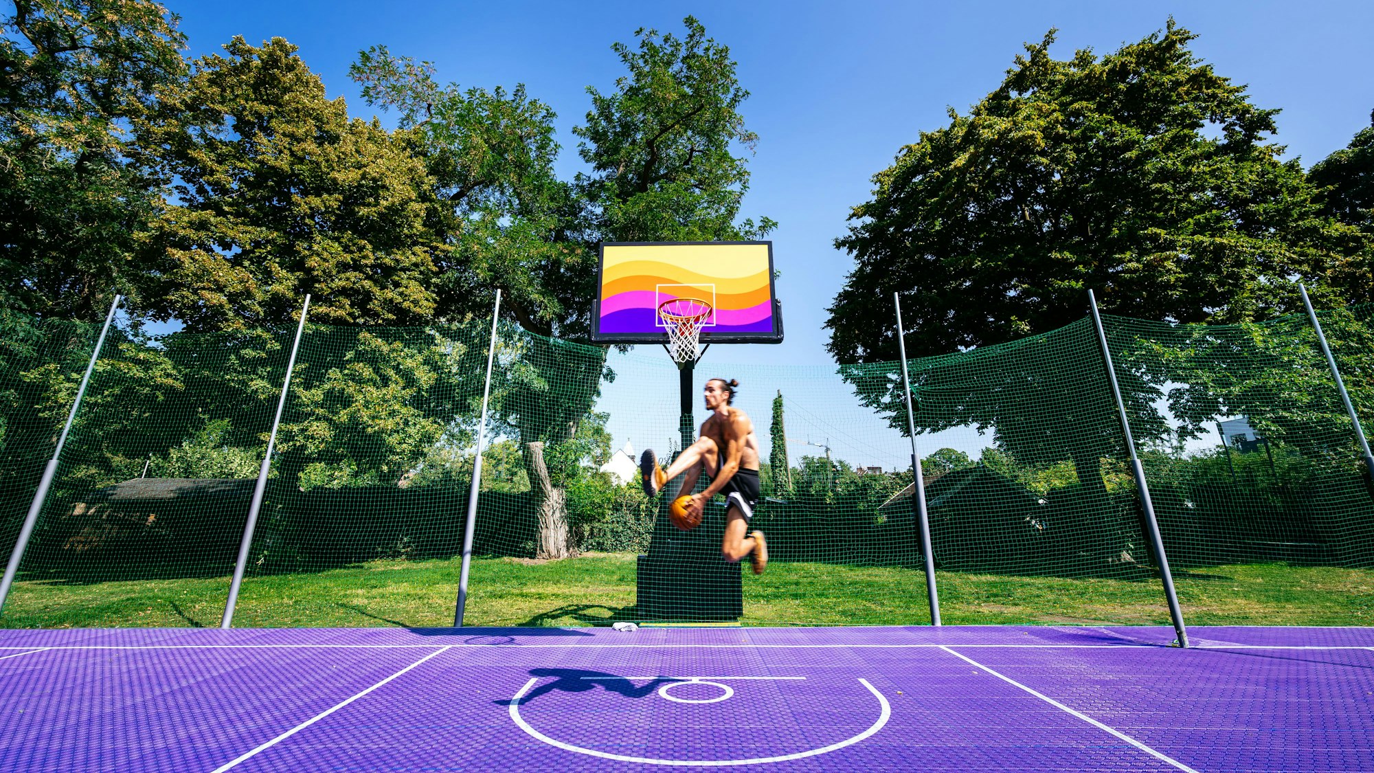Der neue Basketballplatz im Inneren Grüngürtel.