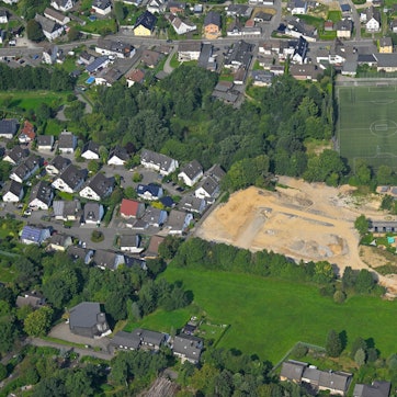 Luftbild vom Neubaugebiet in Gummersbach-Strombach.