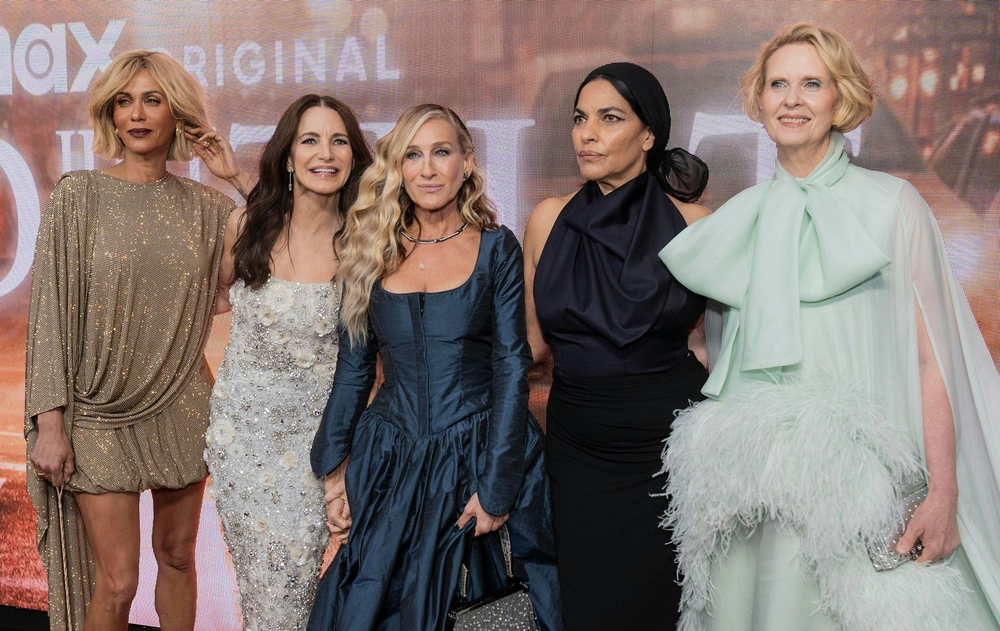 Nicole Ari Parker, Kristin Davis, Sarah Jessica Parker, Sarita Choudhury und Cynthia Nixon bei einer Feier zum Auftakt der dritten und nun auch letzten Staffel der Serie «And Just Like That...» im Mai 2025 in New York City. (Archivbild)
