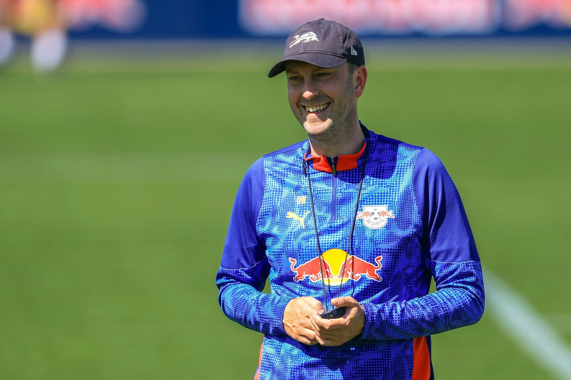 RB Leipzigs Trainer Ole Werner freut sich über den nächsten Neuzugang.