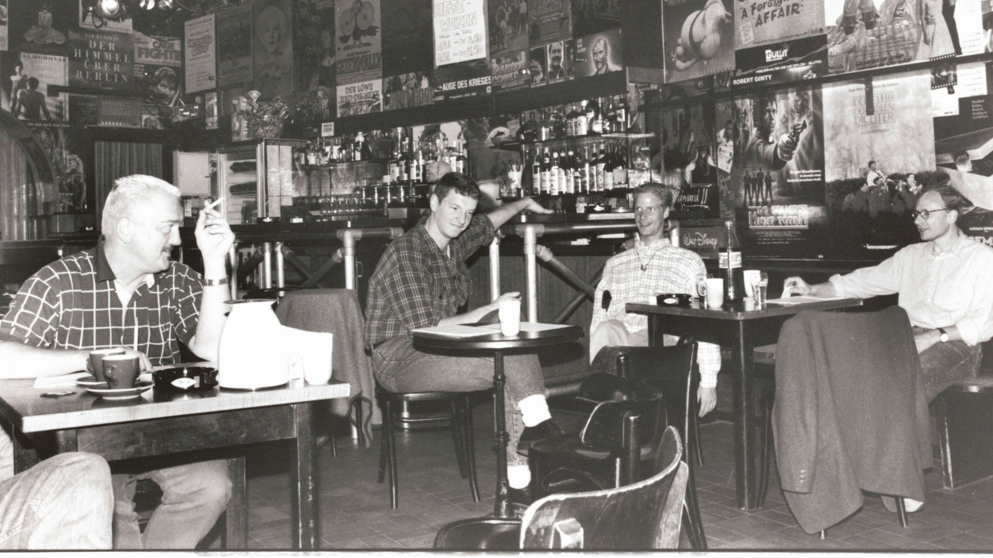 Walter Bockmayer (l.) 1994 bei einem Casting in der Filmdose.