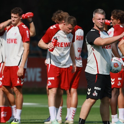 1. FC Köln, Training, Mitte Lukas Kwasniok (1. FC Köln), 14.08.2025, Bild: Herbert Bucco