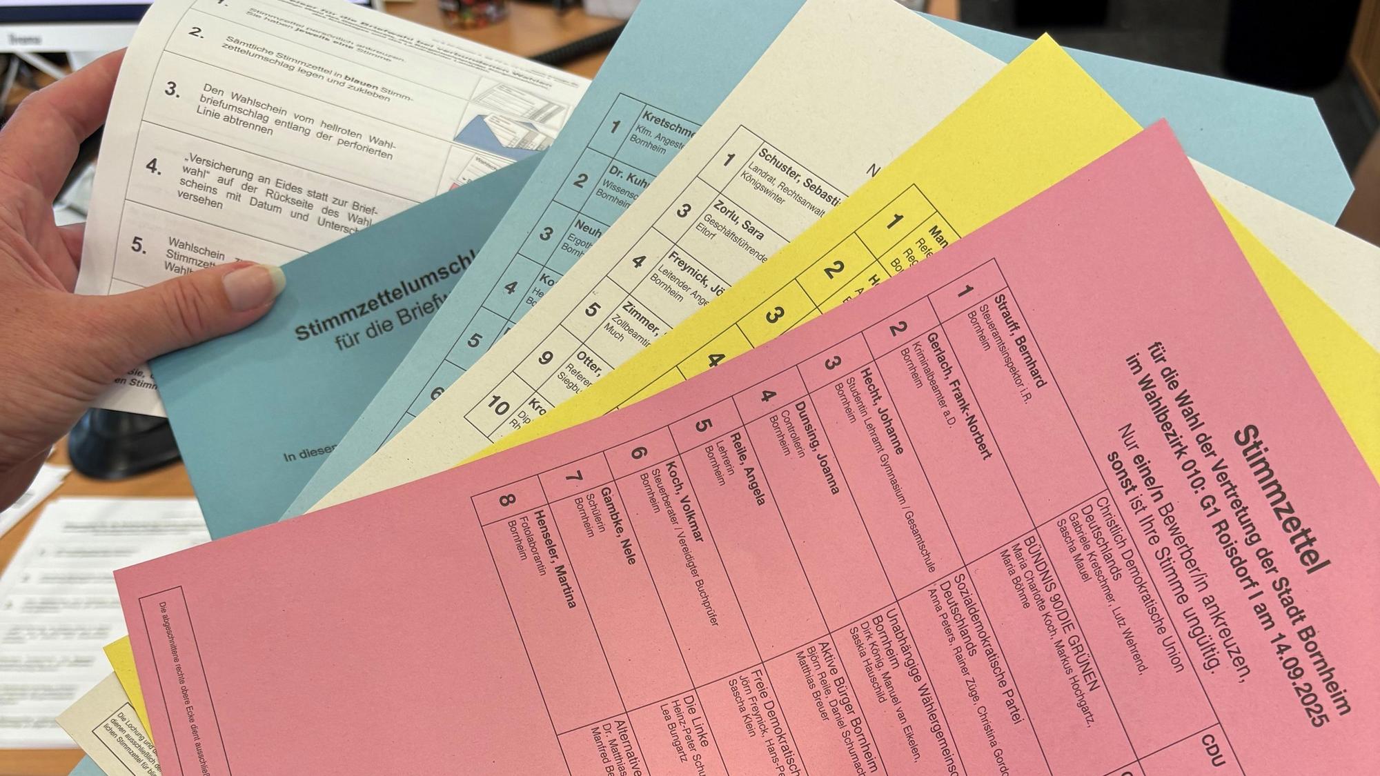 Vier Wahlscheine bekommt jeder Wahlberechtigte