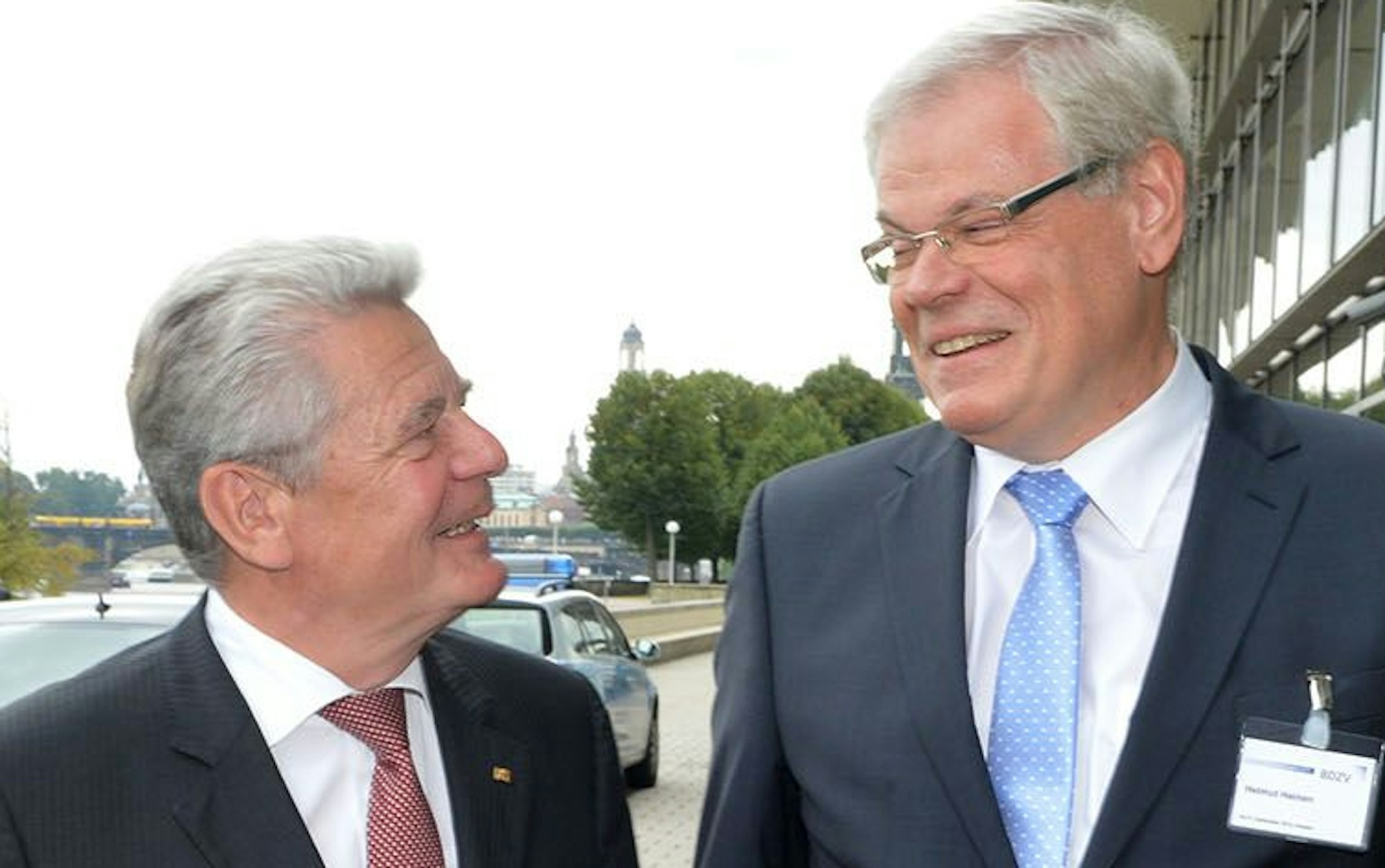 Bundespräsident Joachim Gauck 2013 mit Helmut Heinen.