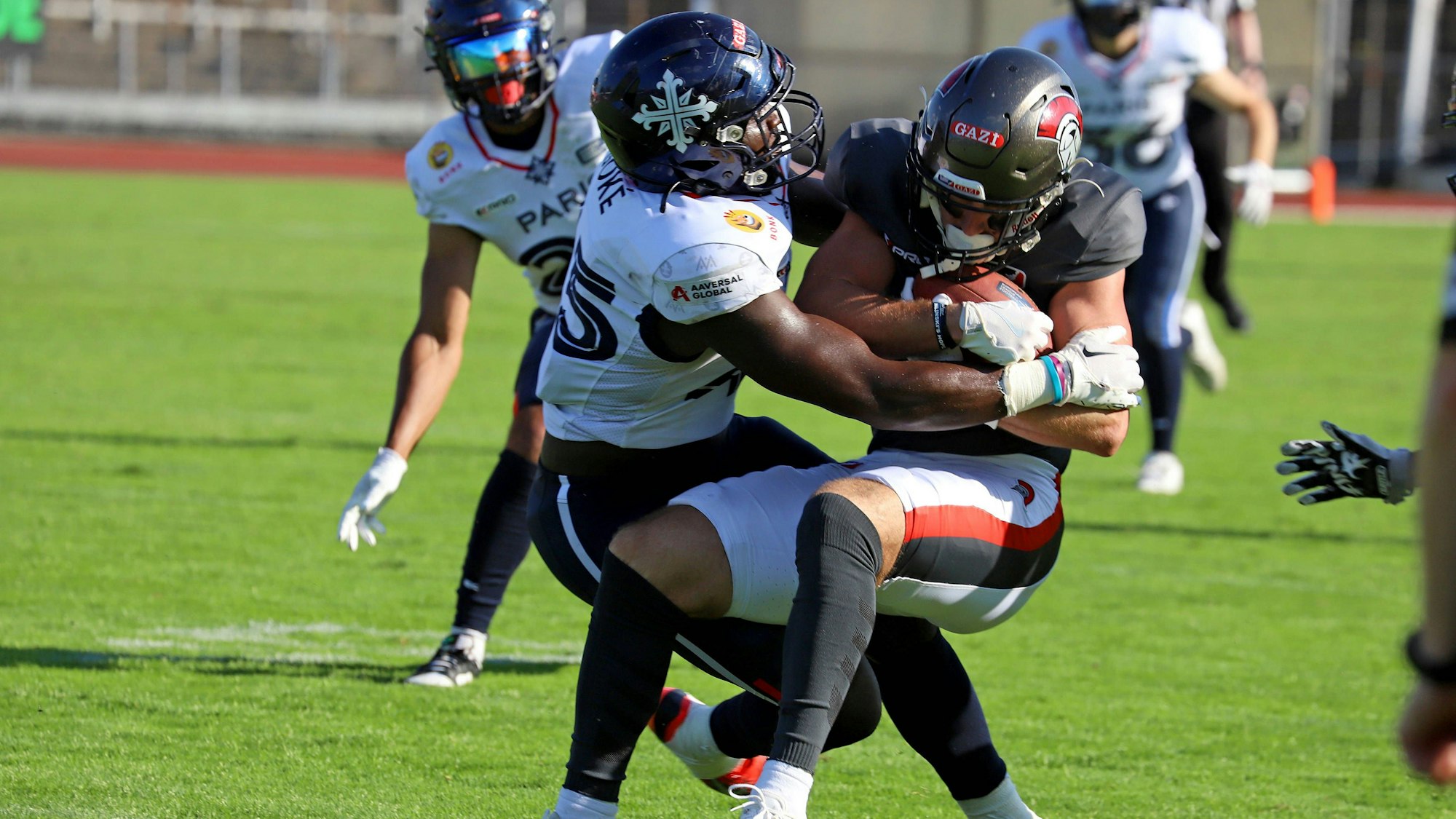29.06.2025, xsscx, Köln, American Footballl, Cologne Centurions - Paris Musketeers, EFL, Südstadion, Saison 2025: Wide Receiver Austin Osborne 17 von Cologne Centurions Nordrhein-Westfalen Deutschland *** 29 06 2025, xsscx, Cologne, American Footballl, Cologne Centurions Paris Musketeers, EFL, Südstadion, Saison 2025 Wide Receiver Austin Osborne 17 von Cologne Centurions Nordrhein Westfalen Germany