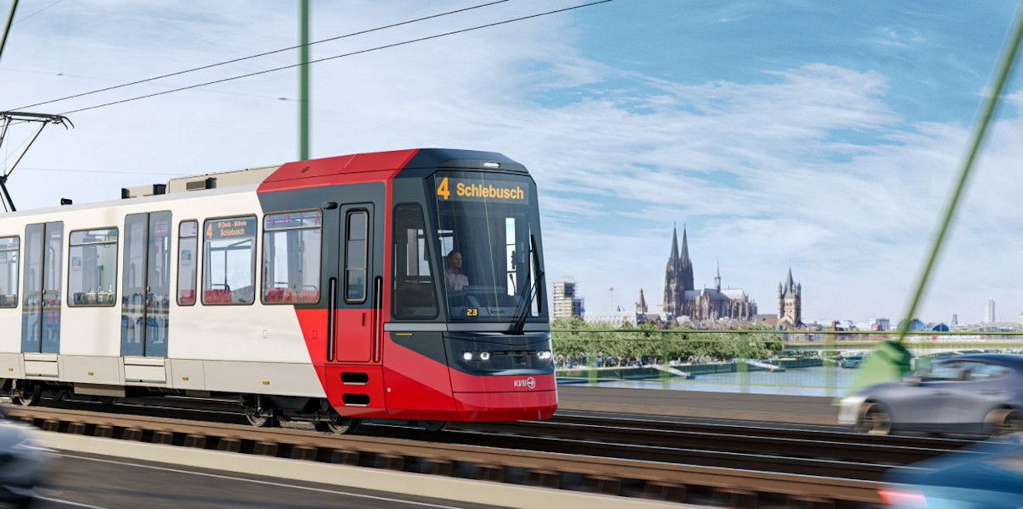 Neue Hochflur-Stadtbahnen der KVB