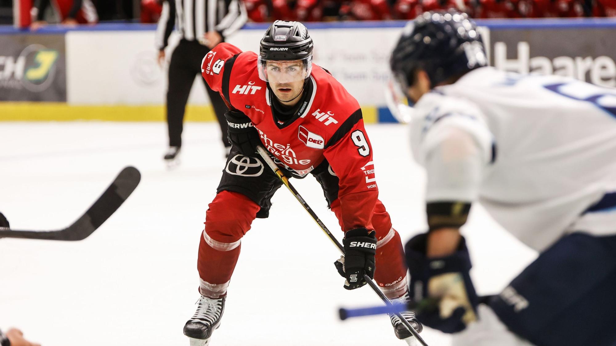 Maximilian Kammerer erzielte beim 3:1 der Kölner Haie gegen Slovan Bratislava die beiden entscheidenden Tore.
