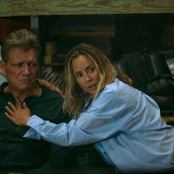 The Waterfront. (L to R) Holt McCallany as Harlan Buckley, Maria Bello as Belle Buckley in episode 104 of The Waterfront. Cr. Dana Hawley/Netflix © 2025