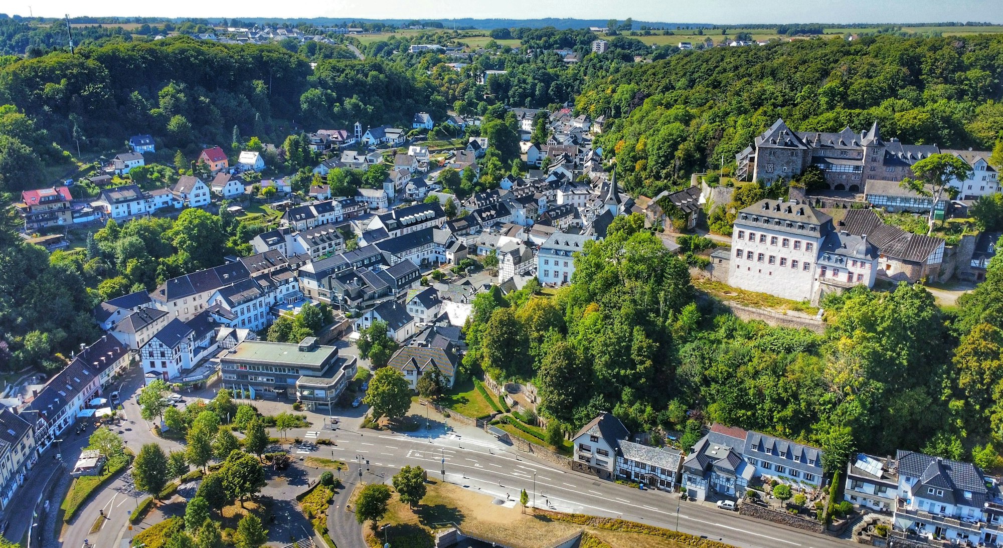 Die Aufnahmen zeigt den historischen Ortskern von Blankenheim.