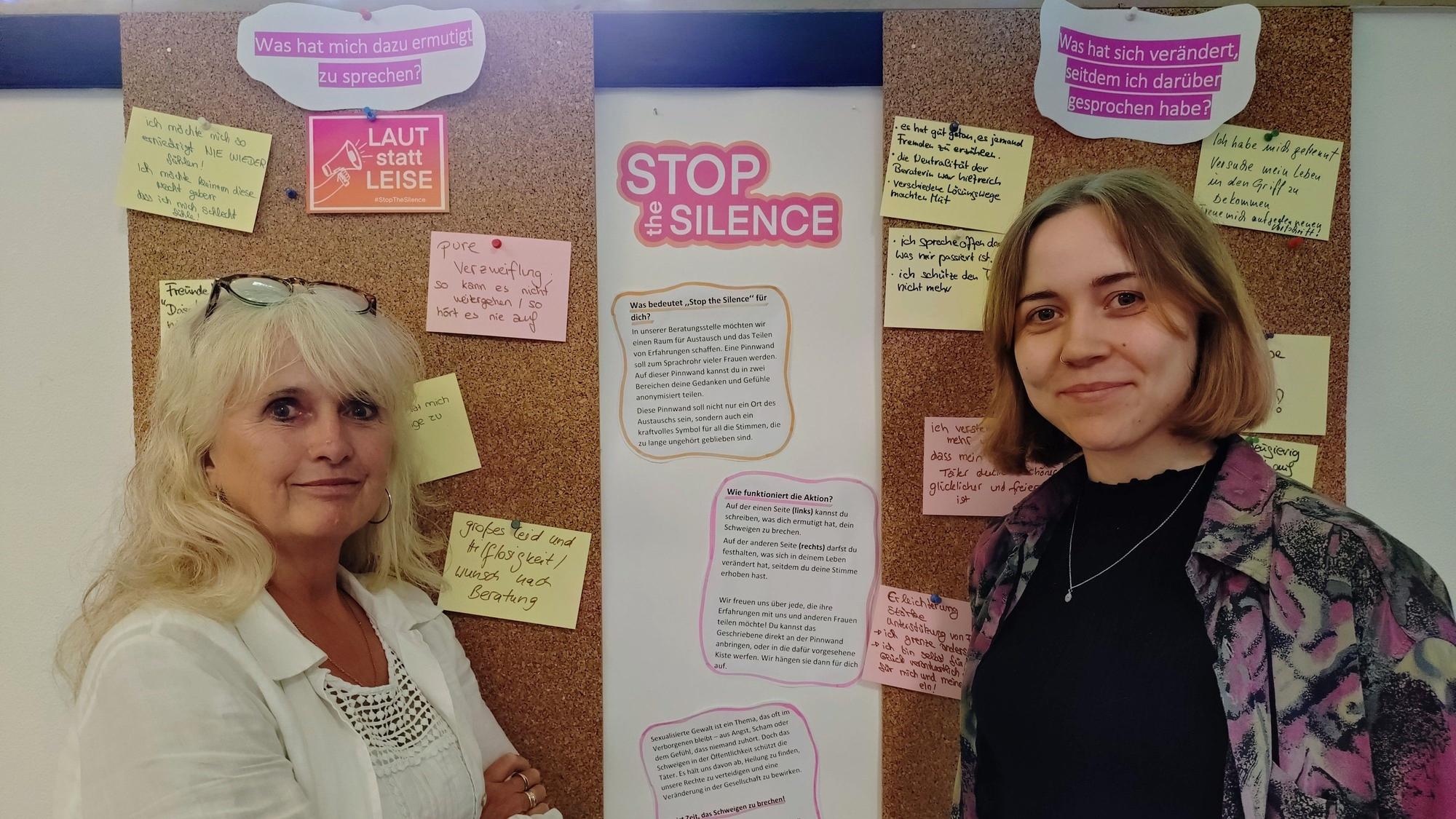 Christine Warning (l.) und Kim Halbach von der Frauenberatungsstelle Frauen-Zimmer